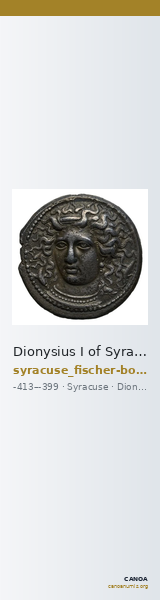 Dionysius I of Syracuse Syracuse Fischer-Bossert 2017 II. 78-81 — CANOA