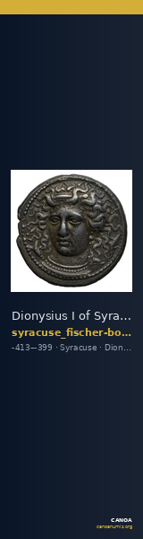 Dionysius I of Syracuse Syracuse Fischer-Bossert 2017 II. 78-81 — CANOA