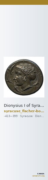 Dionysius I of Syracuse Syracuse Fischer-Bossert 2017 II. 82-87 — CANOA