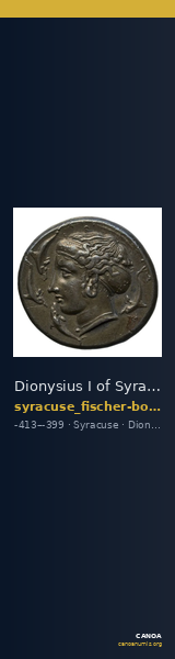 Dionysius I of Syracuse Syracuse Fischer-Bossert 2017 II. 82-87 — CANOA
