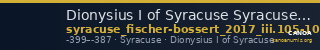 Dionysius I of Syracuse Syracuse Fischer-Bossert 2017 III. 105-106 — CANOA