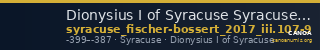 Dionysius I of Syracuse Syracuse Fischer-Bossert 2017 III. 107-9 — CANOA