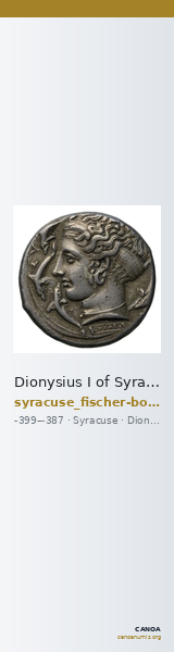 Dionysius I of Syracuse Syracuse Fischer-Bossert 2017 III. 88-104 — CANOA