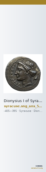 Dionysius I of Syracuse Syracuse SNG ANS 293-294 — CANOA