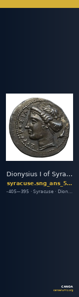 Dionysius I of Syracuse Syracuse SNG ANS 293-294 — CANOA