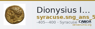 Dionysius I of Syracuse Syracuse SNG ANS 340-341 — CANOA