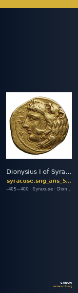 Dionysius I of Syracuse Syracuse SNG ANS 350-356 — CANOA