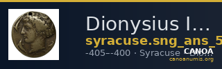 Dionysius I of Syracuse Syracuse SNG ANS 357-360 — CANOA