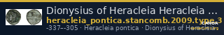 Dionysius of Heracleia Heracleia Pontica Stancomb 2009 Type 3 — CANOA