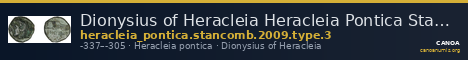 Dionysius of Heracleia Heracleia Pontica Stancomb 2009 Type 3 — CANOA