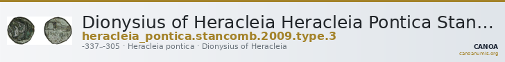 Dionysius of Heracleia Heracleia Pontica Stancomb 2009 Type 3 — CANOA