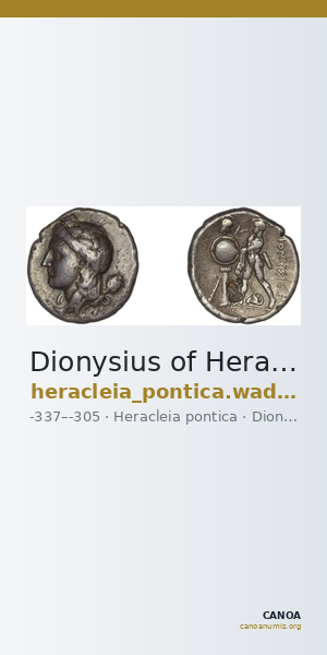 Dionysius of Heracleia Heracleia Pontica Waddington 1908 38-40 — CANOA