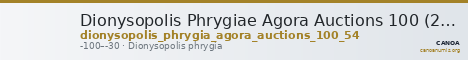 Dionysopolis Phrygiae Agora Auctions 100 (2021) 54 — CANOA