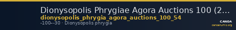 Dionysopolis Phrygiae Agora Auctions 100 (2021) 54 — CANOA