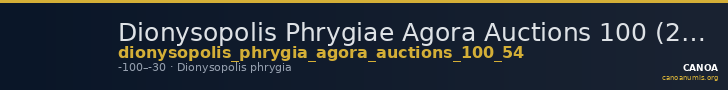 Dionysopolis Phrygiae Agora Auctions 100 (2021) 54 — CANOA