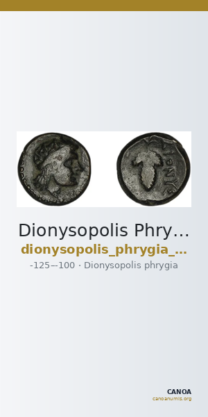 Dionysopolis Phrygiae Von Aulock 1987 1-2 — CANOA