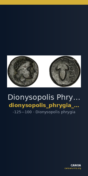 Dionysopolis Phrygiae Von Aulock 1987 1-2 — CANOA