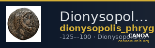 Dionysopolis Phrygiae Von Aulock 1987 5 — CANOA