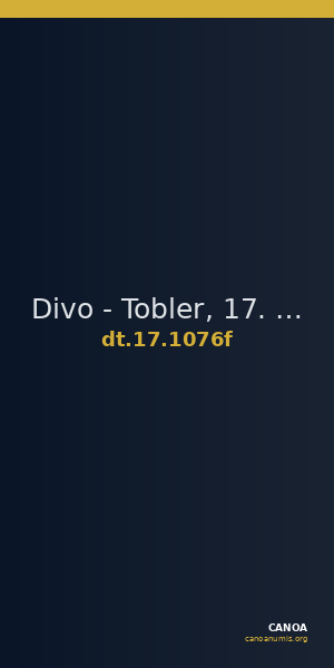 Divo - Tobler, 17. Jh. 1076f — CANOA