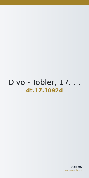 Divo - Tobler, 17. Jh. 1092d — CANOA