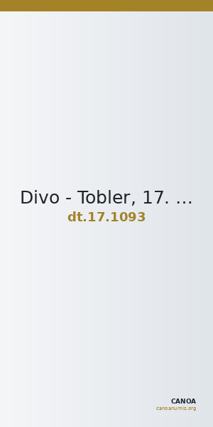 Divo - Tobler, 17. Jh. 1093 — CANOA