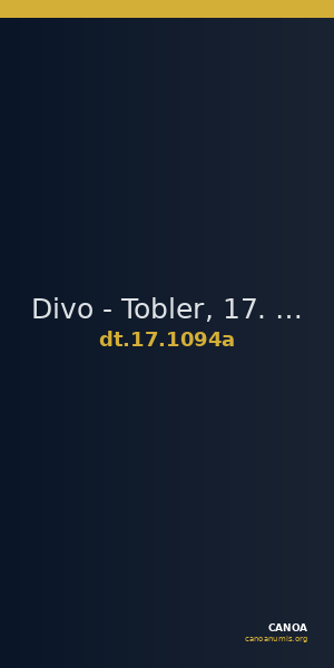 Divo - Tobler, 17. Jh. 1094a — CANOA