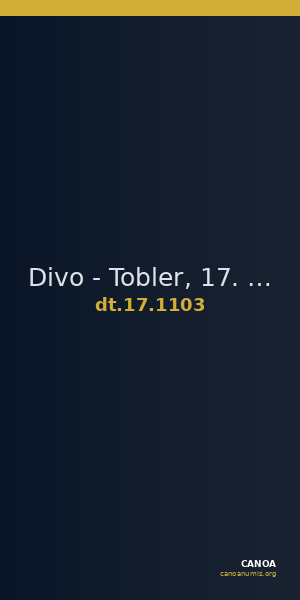 Divo - Tobler, 17. Jh. 1103 — CANOA