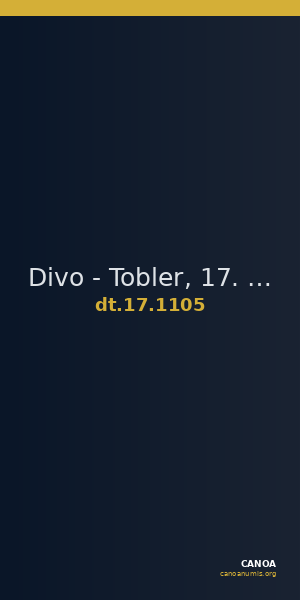 Divo - Tobler, 17. Jh. 1105 — CANOA