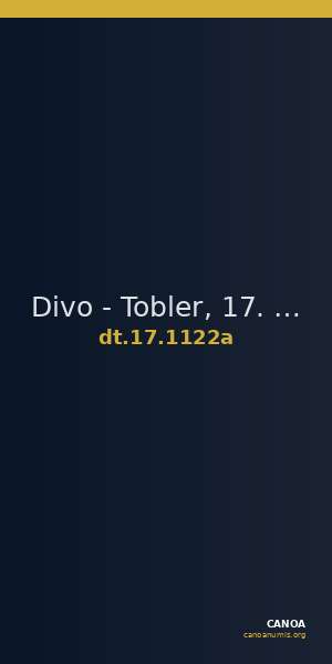 Divo - Tobler, 17. Jh. 1122a — CANOA