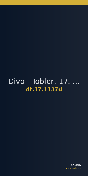 Divo - Tobler, 17. Jh. 1137d — CANOA