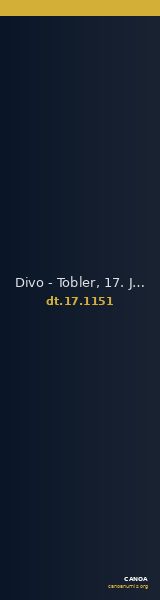 Divo - Tobler, 17. Jh. 1151 — CANOA