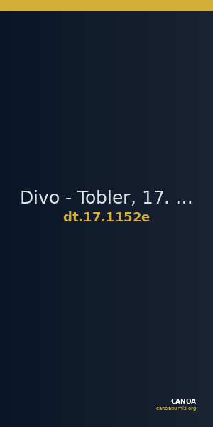 Divo - Tobler, 17. Jh. 1152e — CANOA