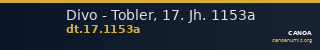 Divo - Tobler, 17. Jh. 1153a — CANOA