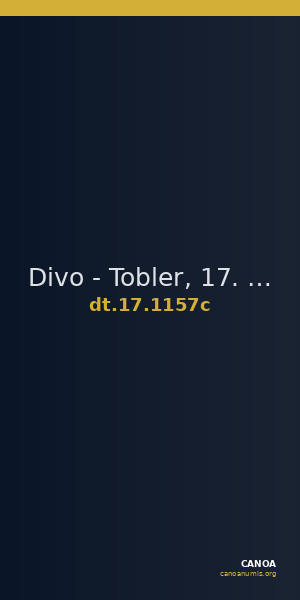 Divo - Tobler, 17. Jh. 1157c — CANOA