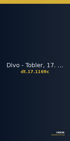 Divo - Tobler, 17. Jh. 1169c — CANOA