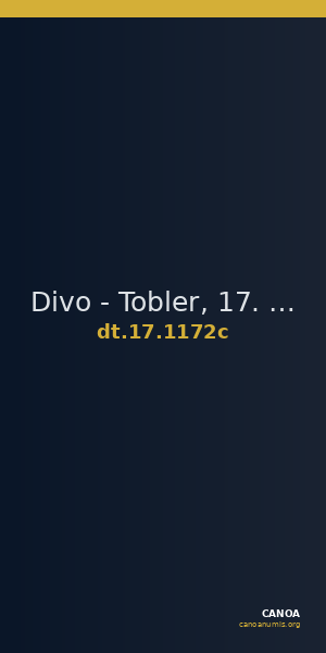 Divo - Tobler, 17. Jh. 1172c — CANOA