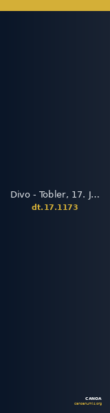 Divo - Tobler, 17. Jh. 1173 — CANOA