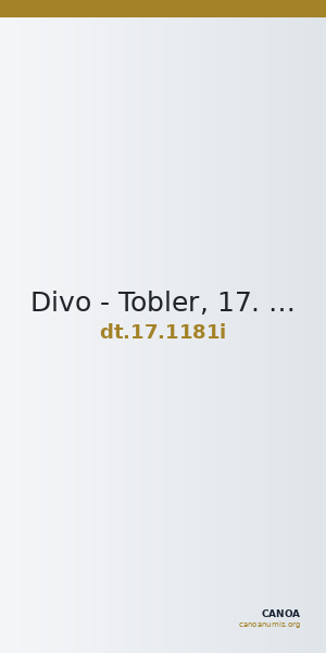 Divo - Tobler, 17. Jh. 1181i — CANOA