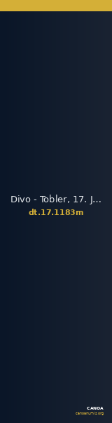 Divo - Tobler, 17. Jh. 1183m — CANOA