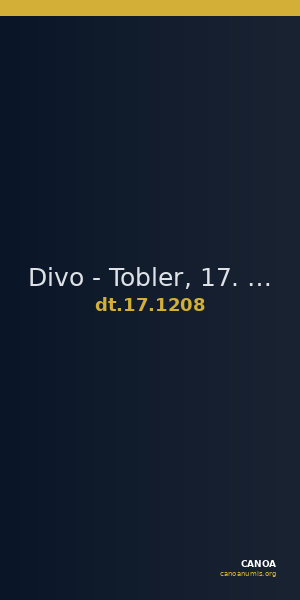 Divo - Tobler, 17. Jh. 1208 — CANOA