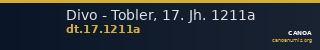 Divo - Tobler, 17. Jh. 1211a — CANOA