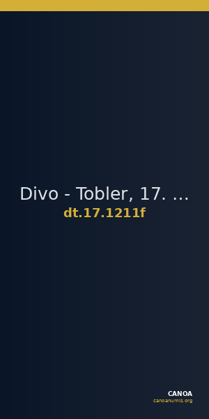 Divo - Tobler, 17. Jh. 1211f — CANOA