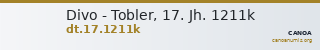 Divo - Tobler, 17. Jh. 1211k — CANOA