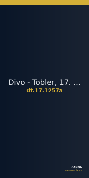 Divo - Tobler, 17. Jh. 1257a — CANOA