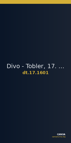Divo - Tobler, 17. Jh. 1601 — CANOA