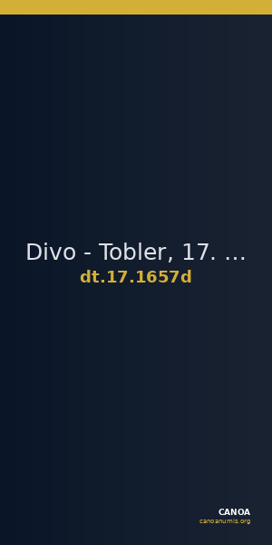 Divo - Tobler, 17. Jh. 1657d — CANOA