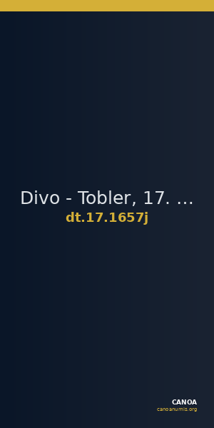 Divo - Tobler, 17. Jh. 1657j — CANOA