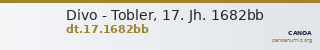 Divo - Tobler, 17. Jh. 1682bb — CANOA