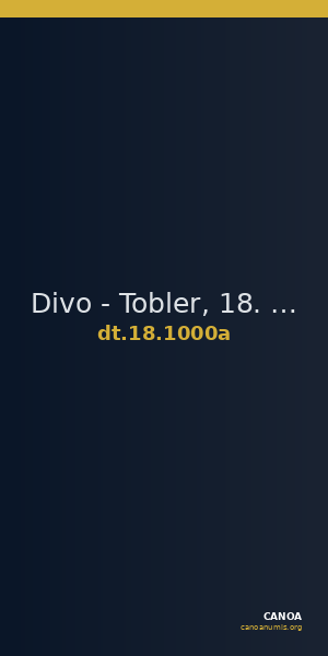 Divo - Tobler, 18. Jh. 1000a — CANOA