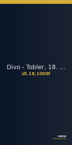 Divo - Tobler, 18. Jh. 1000f — CANOA